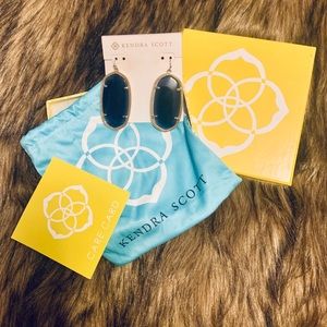 Kendra Scott Gold Drop Danielle Earrings - Navy